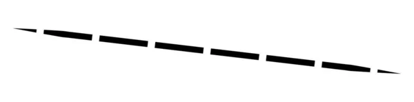 水平破線 セグメント線のデザイン形状要素 — ストックベクタ