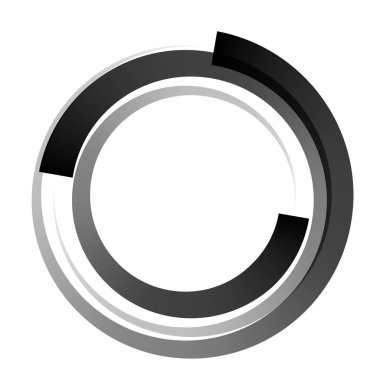 Dairesel, konsantre bir element. Soyut çember vektör tasarımı