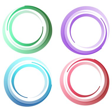 Dairesel, konsantre bir element. Soyut çember vektör tasarımı