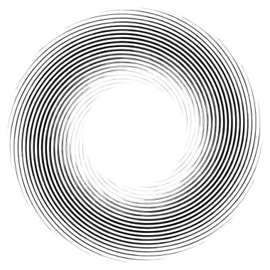 Soyut geometrik spiral, girdap, girdap. Volt, sarmal kıvrım, bükülme etkisi vektörü