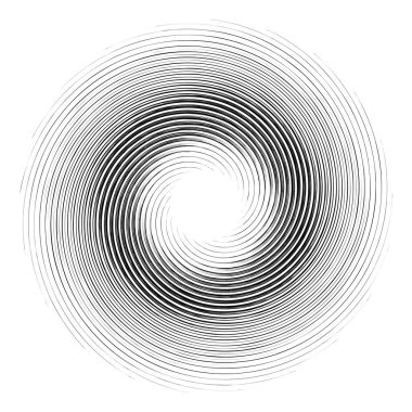 Soyut geometrik spiral, girdap, girdap. Volt, sarmal kıvrım, bükülme etkisi vektörü