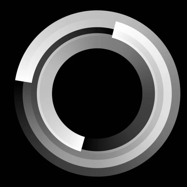 Cirkulärt Koncentriskt Element Abstrakt Cirkel Vektor Design — Stock vektor