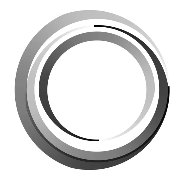 Circular Elemento Concêntrico Desenho Vetorial Círculo Abstrato —  Vetores de Stock