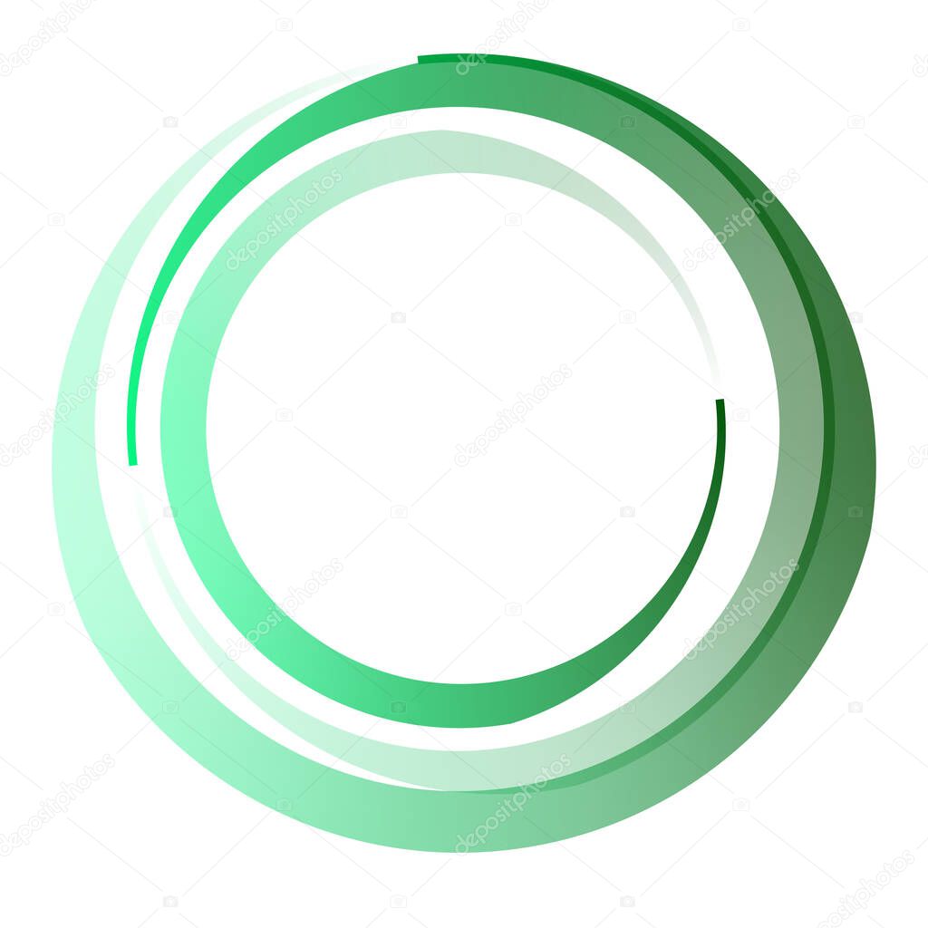 Circular, concentric element. Abstract circle vector design