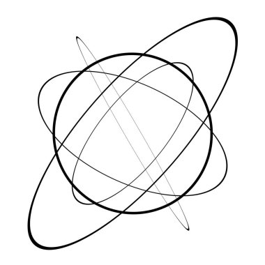 Rastgele elipsler, oval sanatsal soyut vektör ögesi