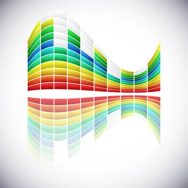 Soundwave Equalizador Gráficos Para Obras Musicais Áudio Som Relacionados — Vetor de Stock
