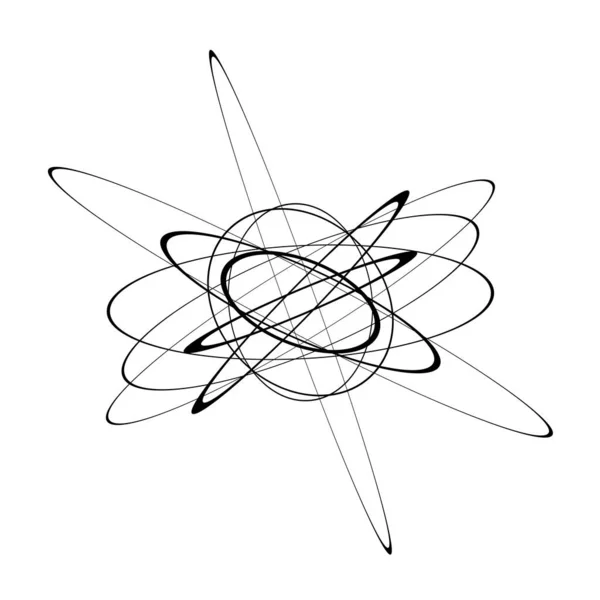 Випадкові Еліпси Овали Художній Абстрактний Векторний Елемент — стоковий вектор