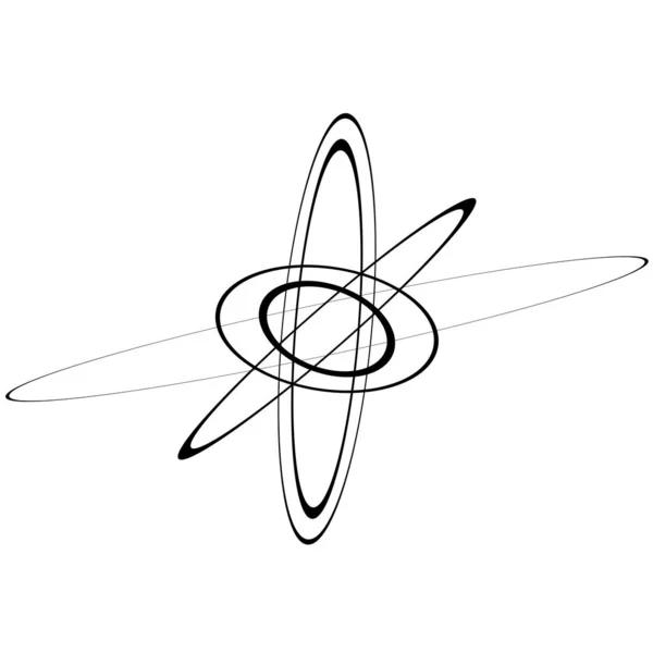 Випадкові Еліпси Овали Художній Абстрактний Векторний Елемент — стоковий вектор