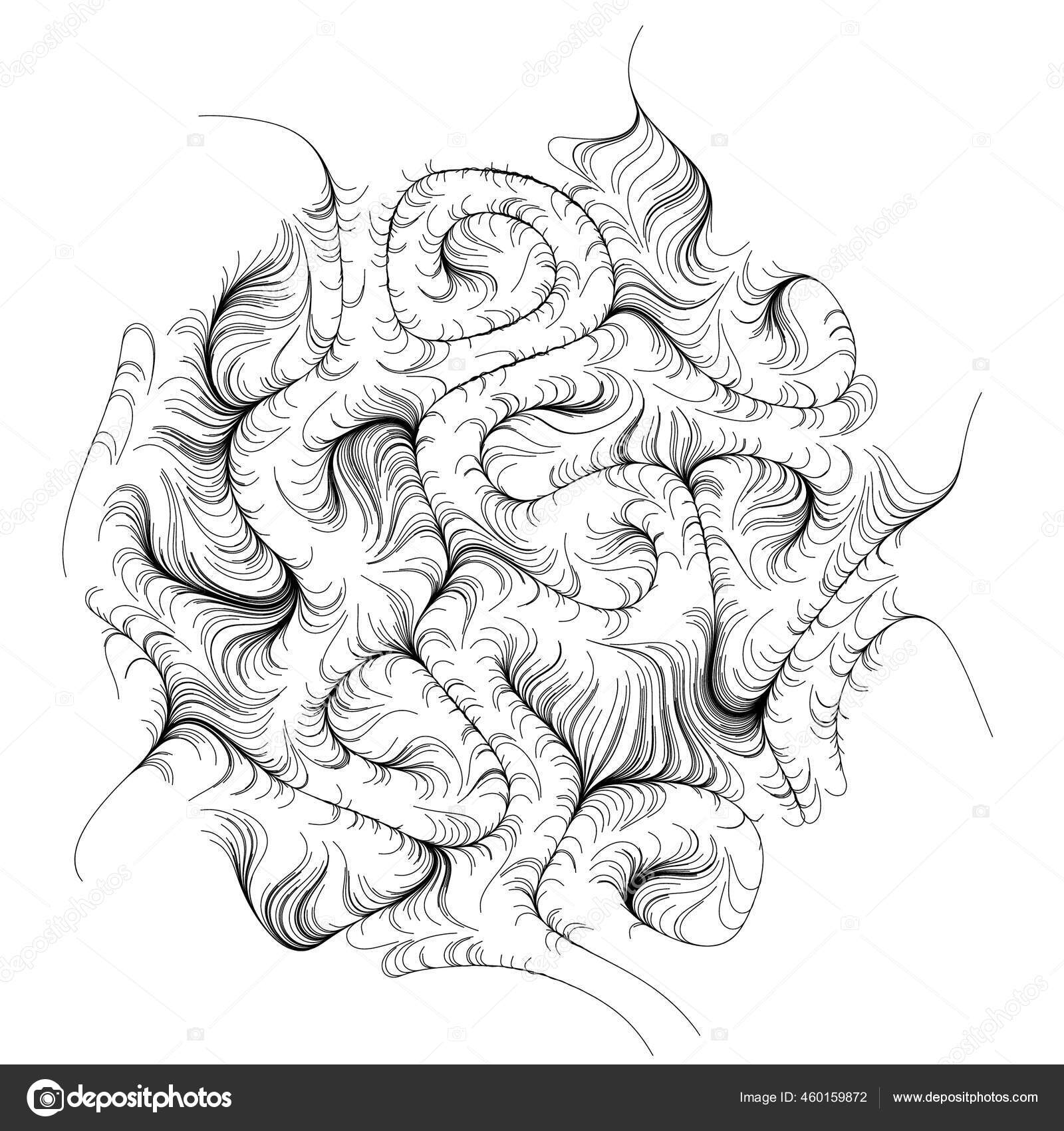 Cobra em estilo doodle, imagem linear única de uma serpente se contorcendo,  ícone de contorno