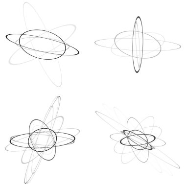 Rastgele elipsler, oval sanatsal soyut vektör ögesi