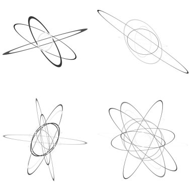 Rastgele elipsler, oval sanatsal soyut vektör ögesi