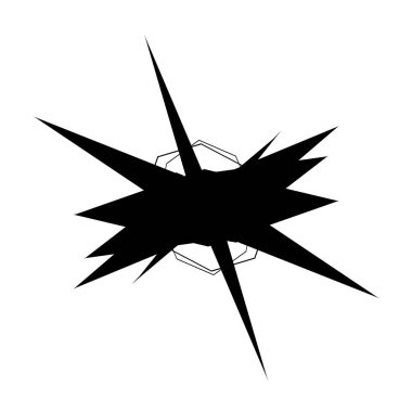 Keskin, geometrik soyut tasarım elementi. Sivri soyut şekil