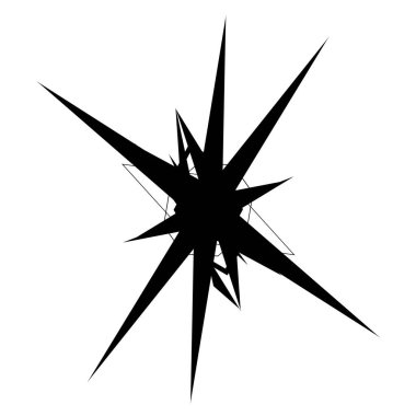 Keskin, geometrik soyut tasarım elementi. Sivri soyut şekil