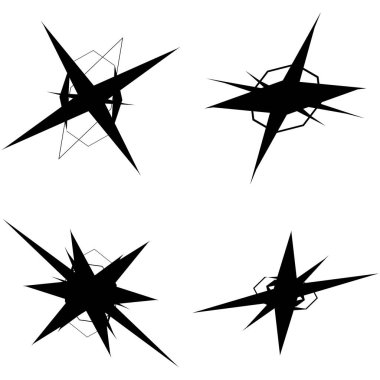 Keskin, geometrik soyut tasarım elementi. Sivri soyut şekil