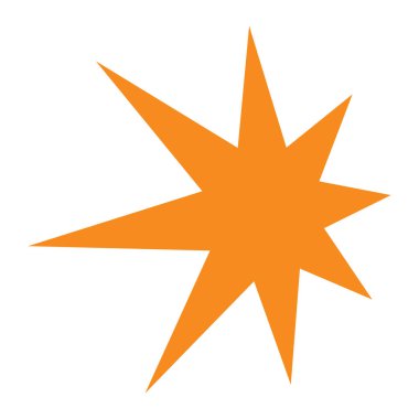 Yıldız, yıldız patlaması, güneş patlaması grafiği. Starlet simge serisi Stok vektör çizimi