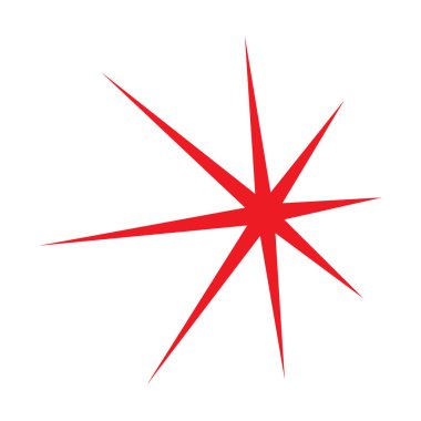 Yıldız, yıldız patlaması, güneş patlaması grafiği. Starlet simge serisi Stok vektör çizimi