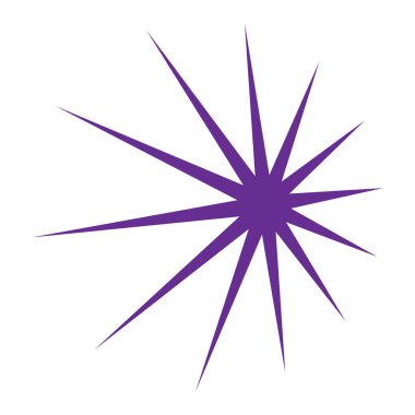 Yıldız, yıldız patlaması, güneş patlaması grafiği. Starlet simge serisi Stok vektör çizimi