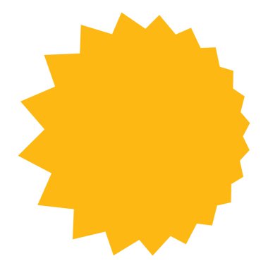 Yıldız, yıldız patlaması, güneş patlaması grafiği. Starlet simge serisi Stok vektör çizimi