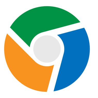 Bölünmüş çember. Açıklık benzeri geometrik daire simgesi, sembol