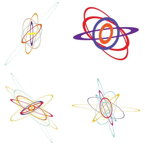 Elipses Aleatórias Ovais Artístico Elemento Vetor Abstrato — Vetor de Stock