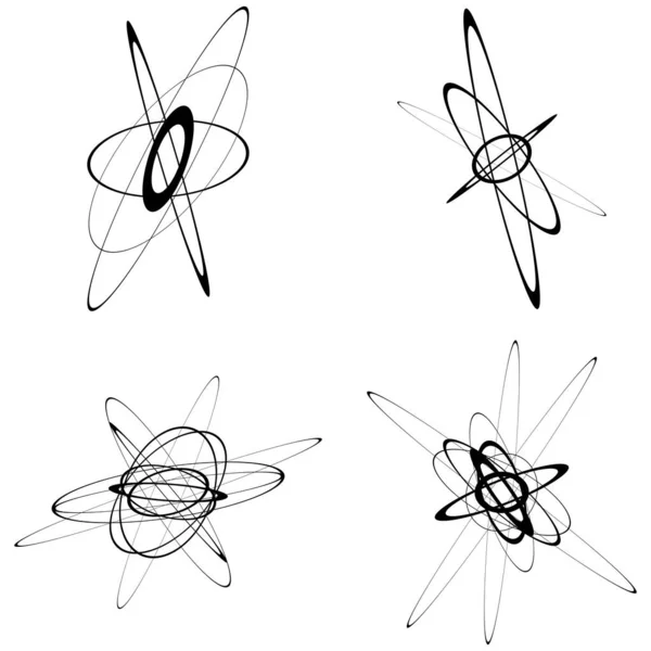 Elipses Aleatórias Ovais Artístico Elemento Vetor Abstrato — Vetor de Stock