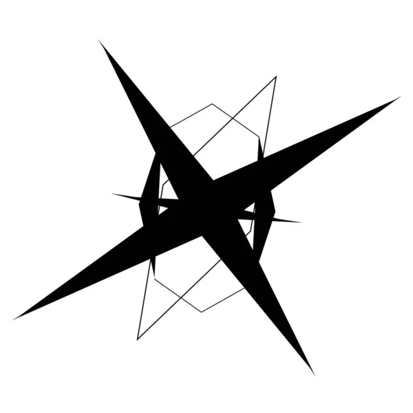 Kantiges Geometrisch Abstraktes Gestaltungselement Prägnante Abstrakte Form — Stockvektor