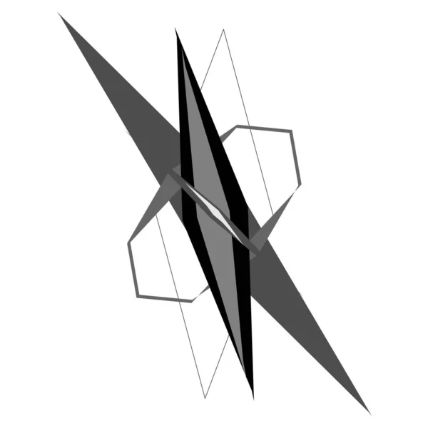 Edgy Geometriskt Abstrakt Designelement Spetsig Abstrakt Form — Stock vektor