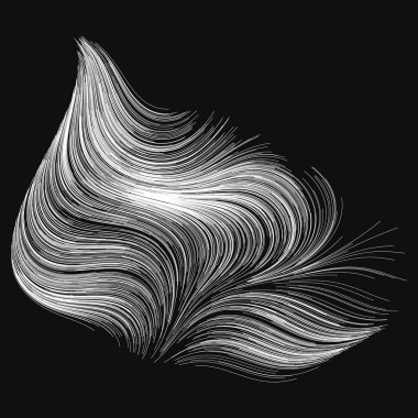 Rastgele dalgalı çizgilerin soyut çizimi, vektör tasarım ögesi