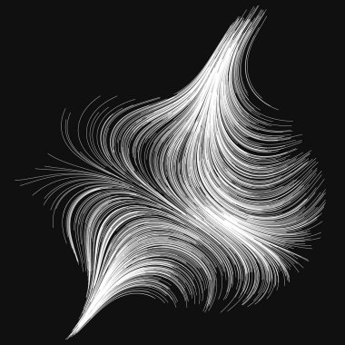 Rastgele dalgalı çizgilerin soyut çizimi, vektör tasarım ögesi