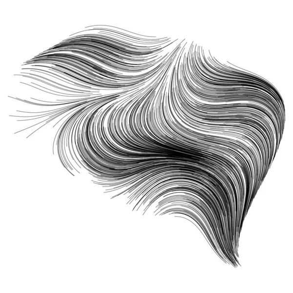 Rastgele dalgalı çizgilerin soyut çizimi, vektör tasarım ögesi