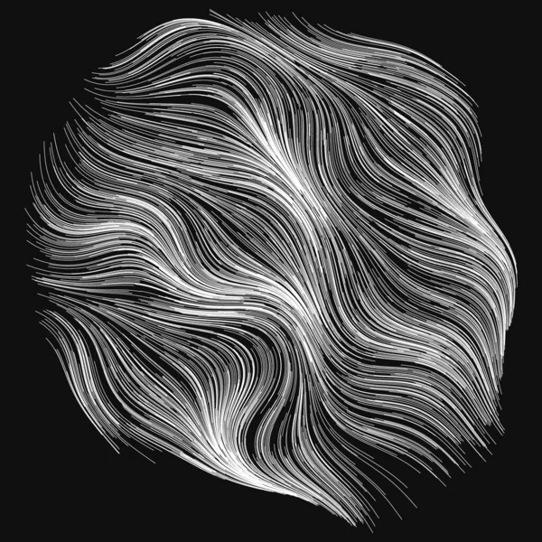 Rastgele dalgalı çizgilerin soyut çizimi, vektör tasarım ögesi