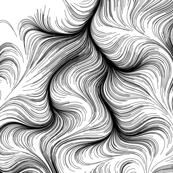 Абстрактне Відображення Випадкових Хвильових Ліній Векторний Елемент Дизайну — стоковий вектор