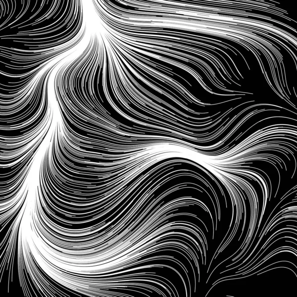Rendu Abstrait Lignes Ondulées Aléatoires Élément Conception Vectorielle — Image vectorielle