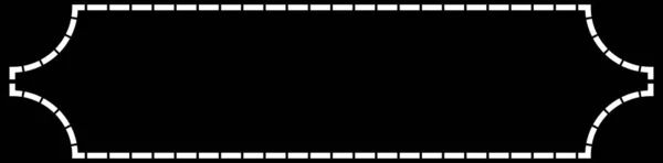 Ligne Pointillée Bordure Cadre Élément Illustration Vectorielle — Image vectorielle