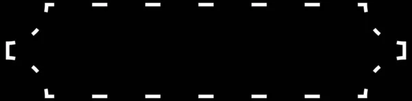 Ligne Pointillée Bordure Élément Vectoriel Frame — Image vectorielle