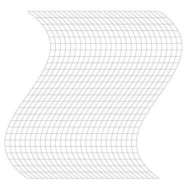 Şebeke, deformasyon, çarpıtma etkisi. Soyut vektör ögesi