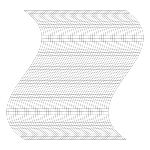Grille Maille Avec Déformation Effet Distorsion Élément Vectoriel Abstrait — Image vectorielle