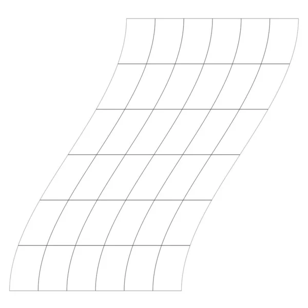 Mřížka Oka Deformovaná Deformovaný Efekt Abstraktní Vektorový Prvek — Stockový vektor