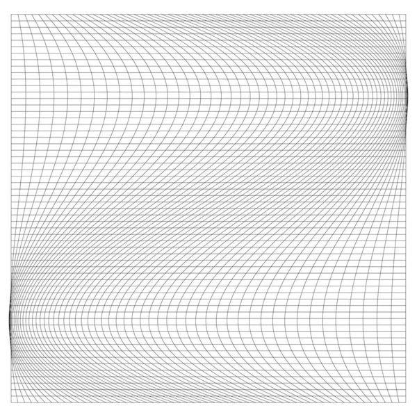 Griglia Maglia Con Deforma Effetto Distorsione Elemento Vettoriale Astratto — Vettoriale Stock