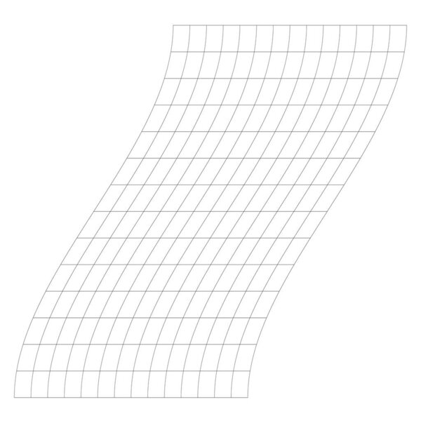 Grid, mesh with deform, distort effect. Abstract vector element