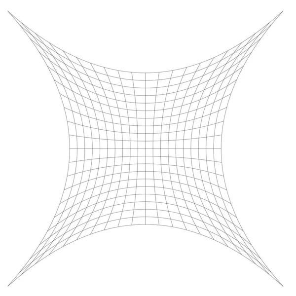 Gitter Netz Mit Verformung Verzerrungseffekt Abstraktes Vektorelement — Stockvektor