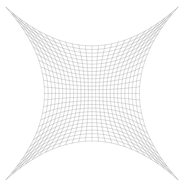 Grid Mesh Met Vervorming Vervorming Effect Abstracte Vectorelement — Stockvector