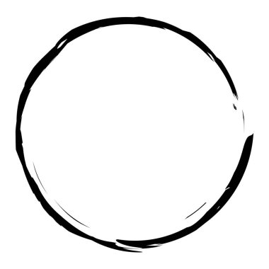 Sketchy, doobble, grungy circle desenli tasarım elementi