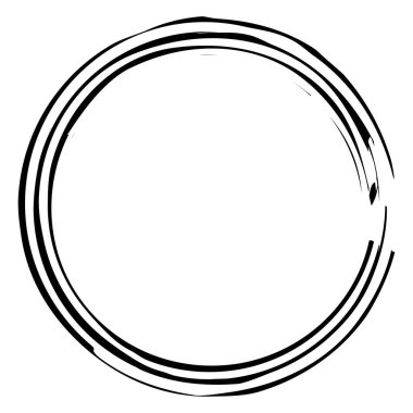 Sketchy, doobble, grungy circle desenli tasarım elementi