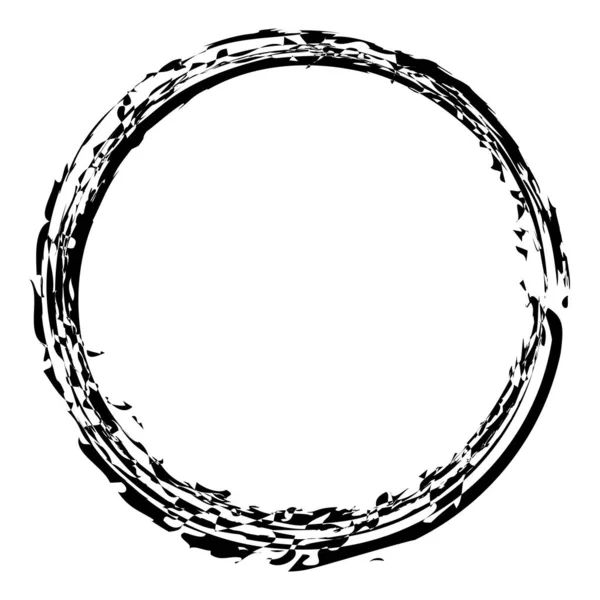 Skizzenhaftes Kritzelndes Grobschlächtiges Kreisförmiges Gestaltungselement — Stockvektor