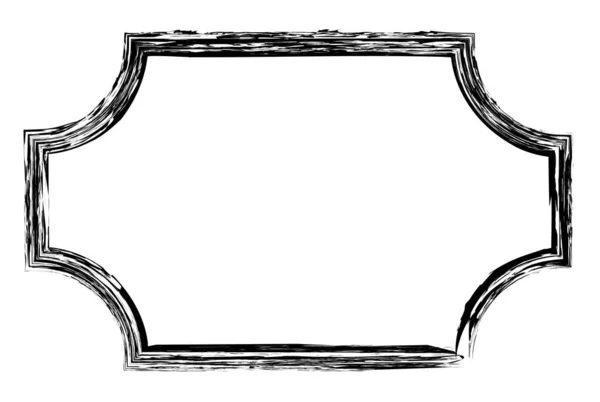 Grungy Rechteckrahmen Rand Gedenktafel Umriss — Stockvektor