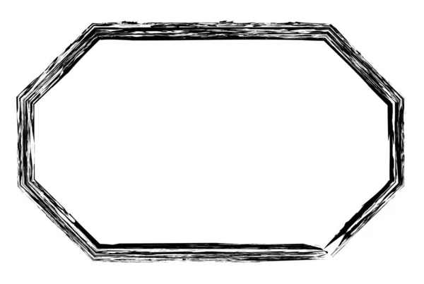 Grungy Rechteckrahmen Rand Gedenktafel Umriss — Stockvektor