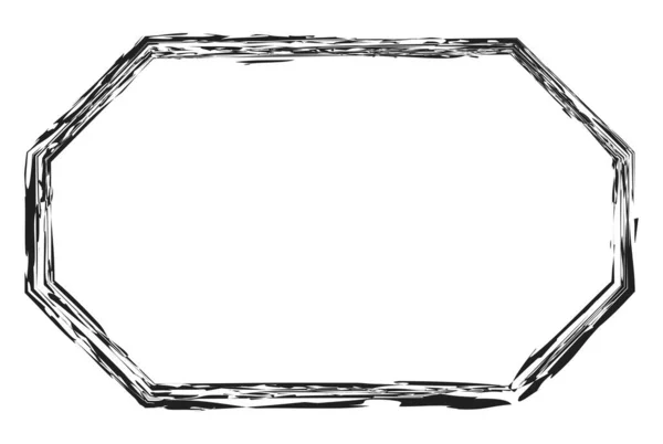 グラニー四角形のフレーム 境界線 プラークアウトライン — ストックベクタ