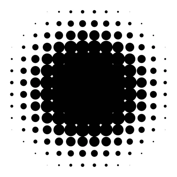 Cercle Simple Régulier Effet Demi Ton Circulaire Illustration Vectorielle — Image vectorielle