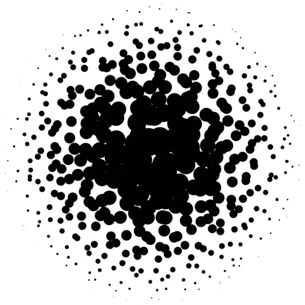 Circle Pointillist Pointillism Stipple Stippling Random Dots Halftone — Stock Vector